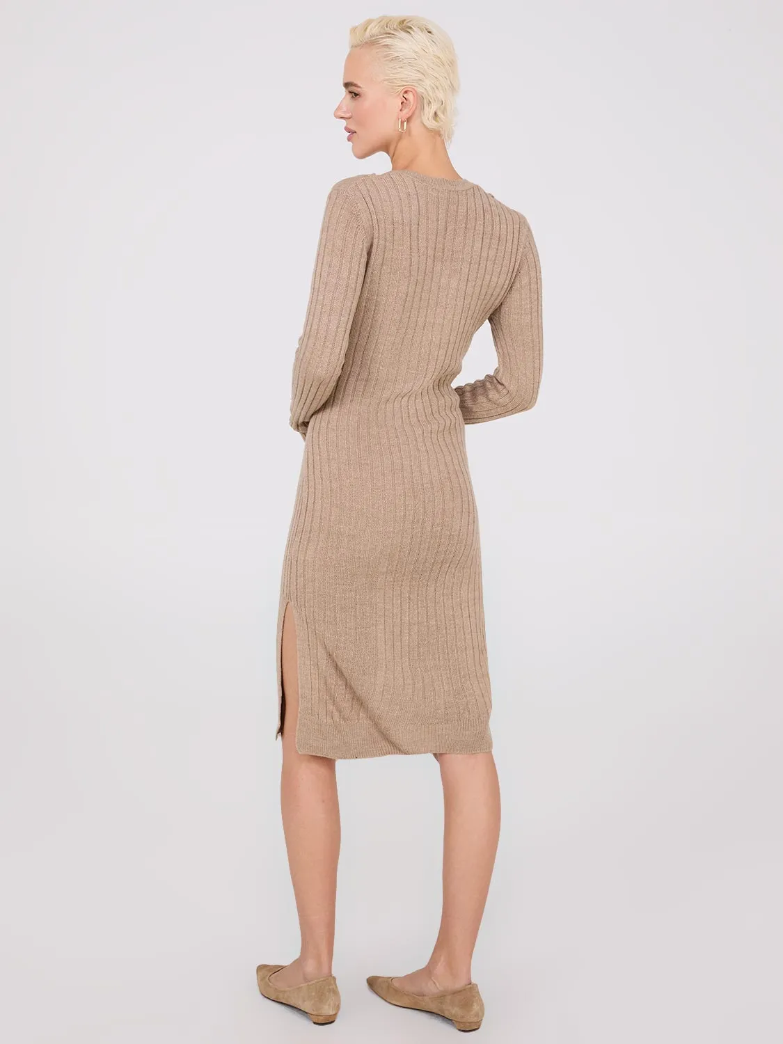 Cable Knit Sweater Dress