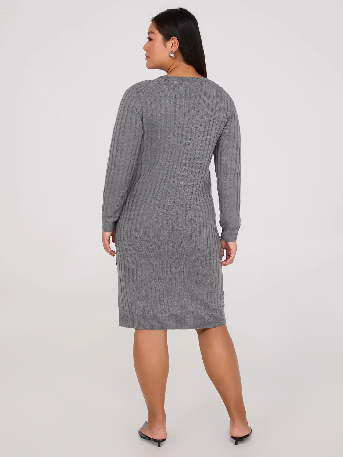 Cable Knit Sweater Dress