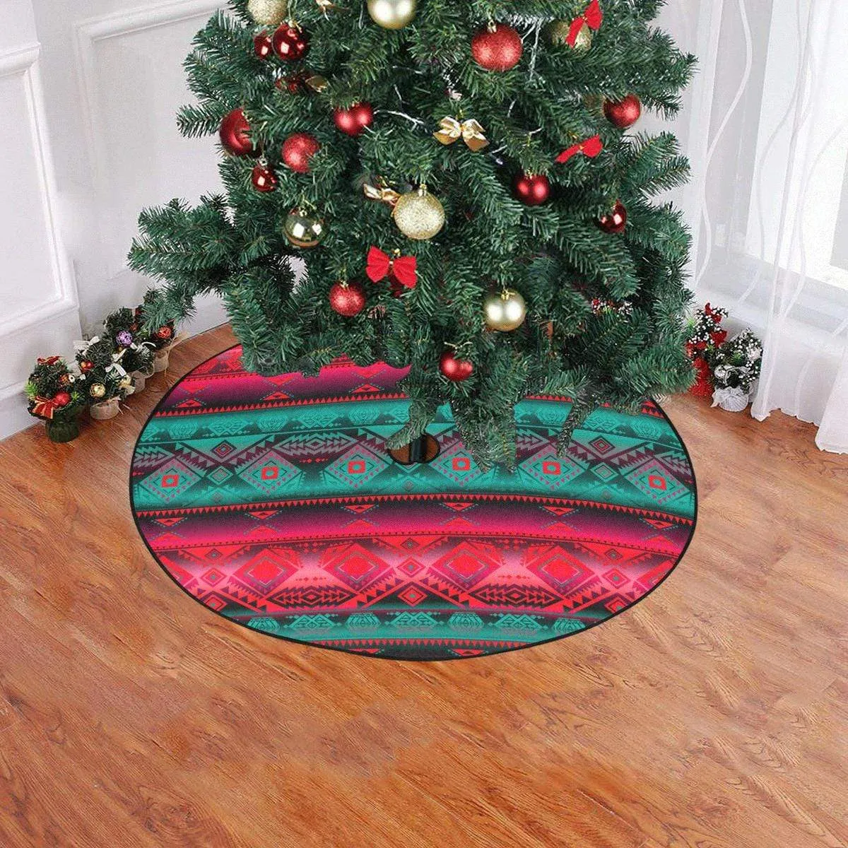 California Coast Summer Gather Christmas Tree Skirt 47" x 47"