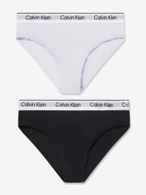 Calvin Klein Girls Bikini Knickers Set (2 Pack) in White