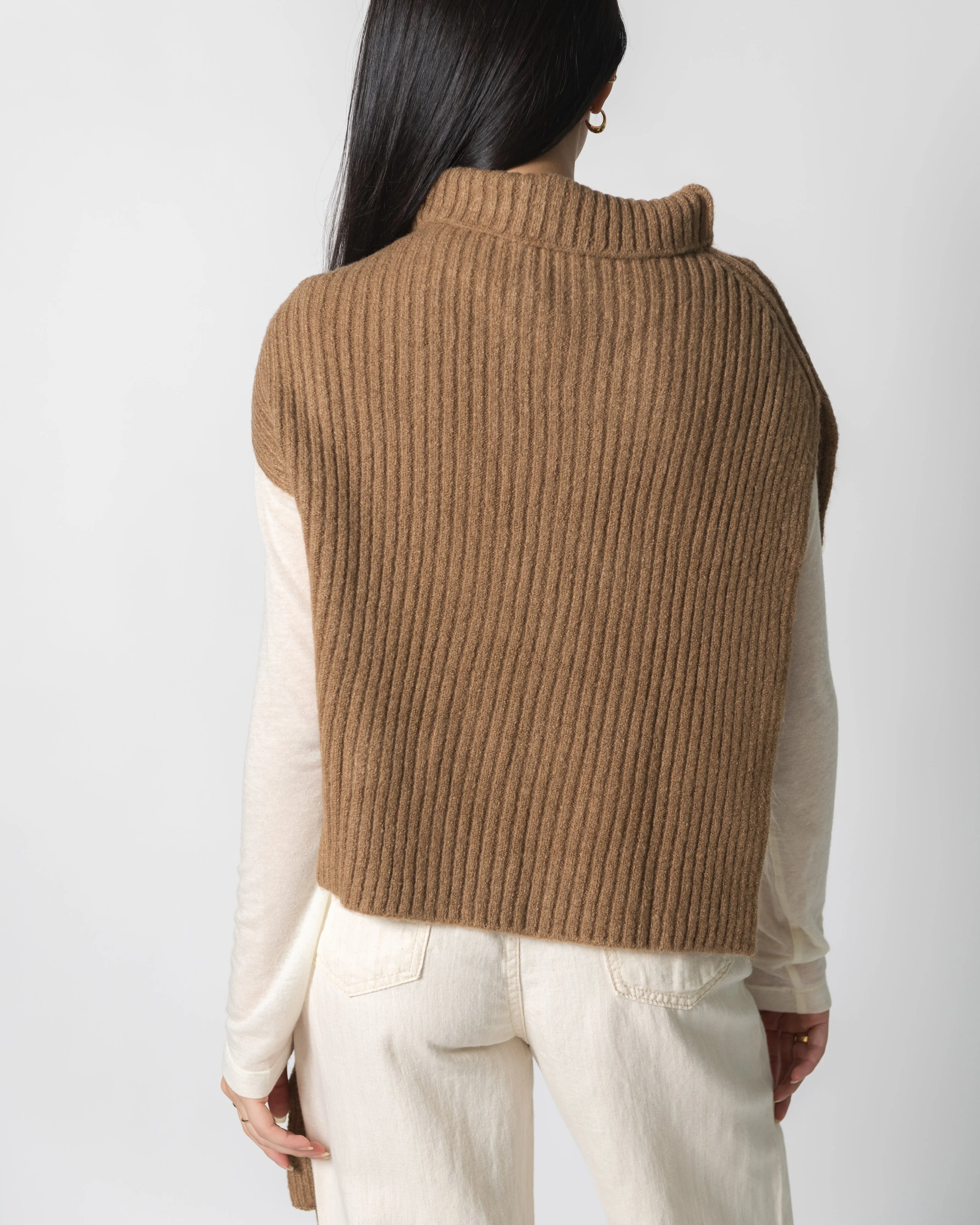 Camel Ribbed Neck Warmer