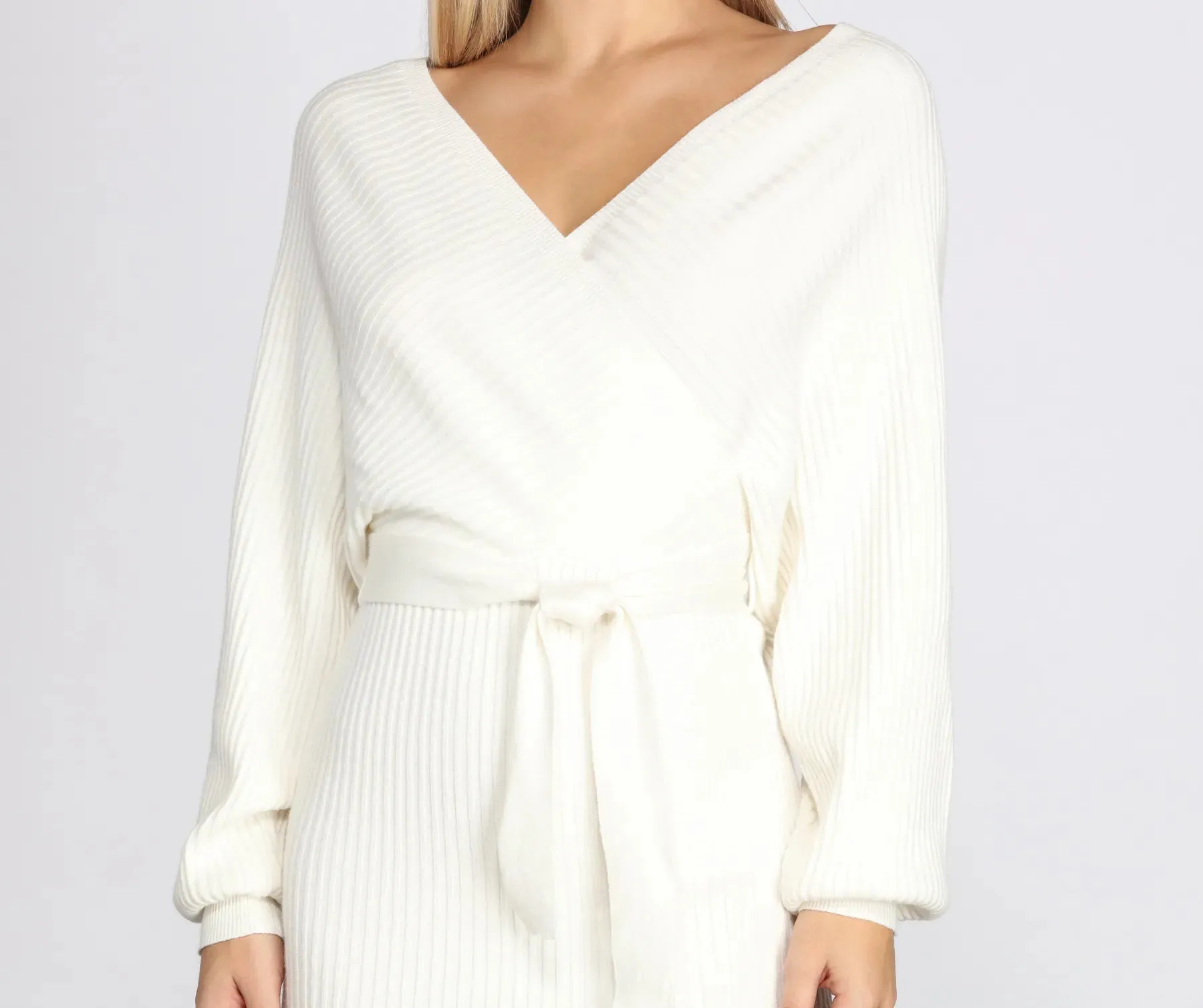 Can't V Bothered Sweater Dress