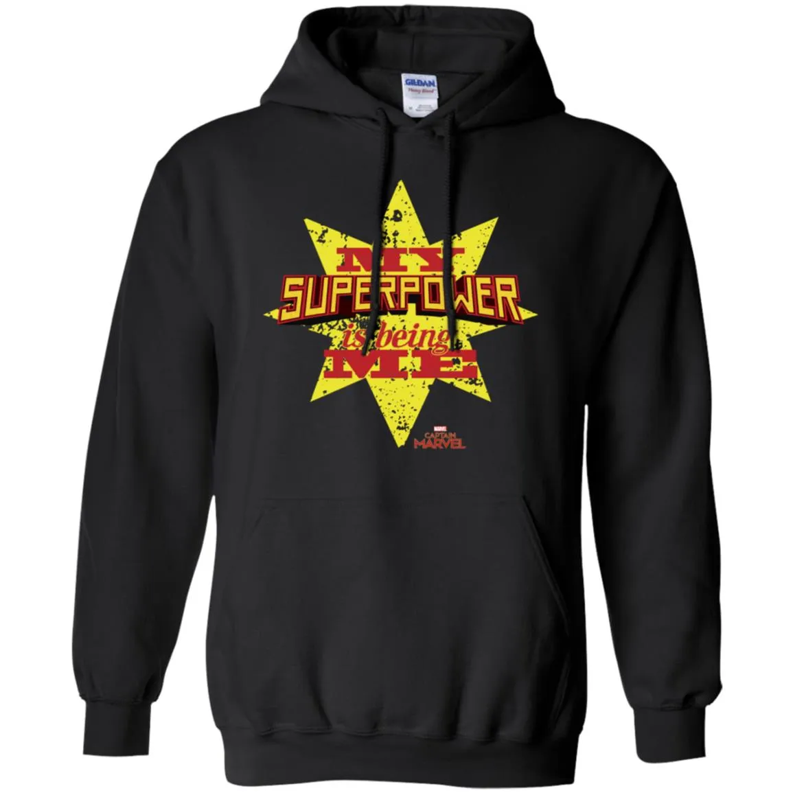 Captain Marvel My Superpower Is Being Me Pullover Hoodie Sweatshirt