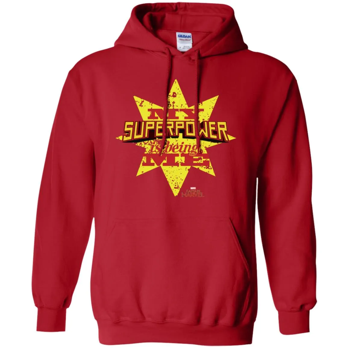 Captain Marvel My Superpower Is Being Me Pullover Hoodie Sweatshirt