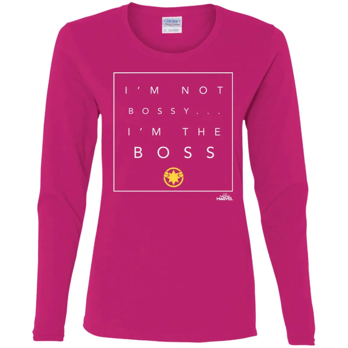 Captain Marvel Not Bossy I'm The Boss Women Long Sleeve Shirt