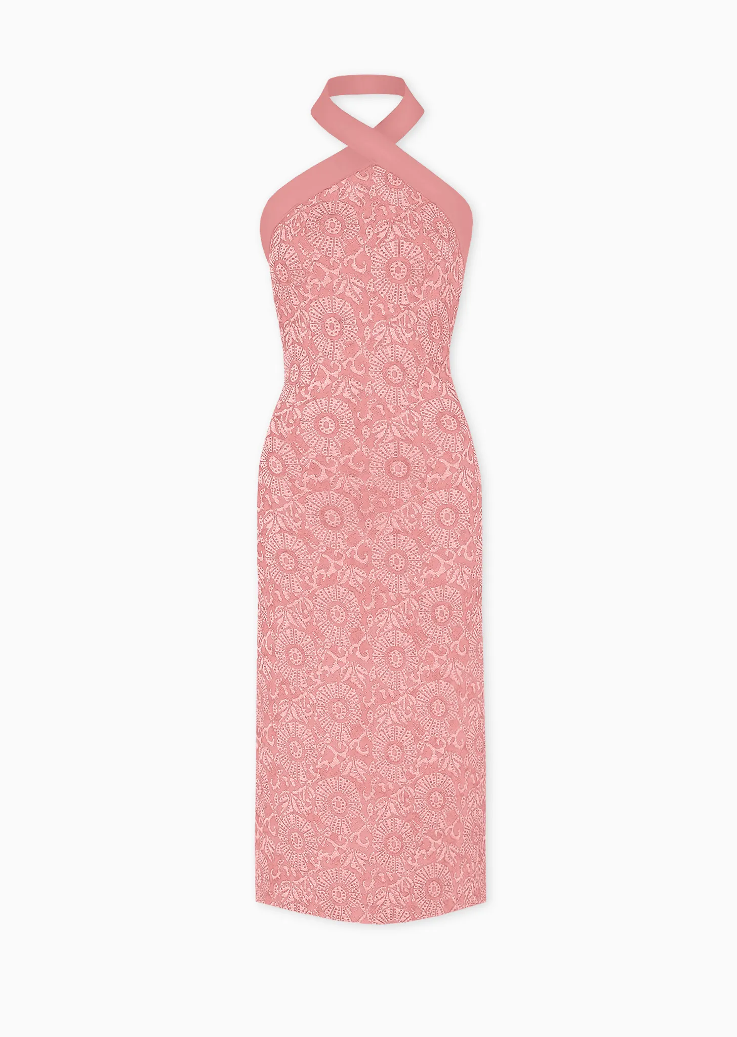 Carine - Jacquard Knit Halter Dress