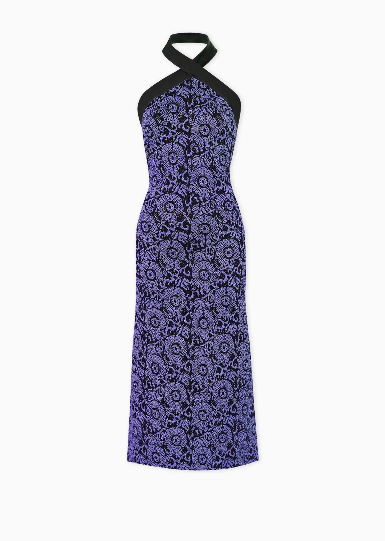 Carine - Jacquard Knit Halter Dress