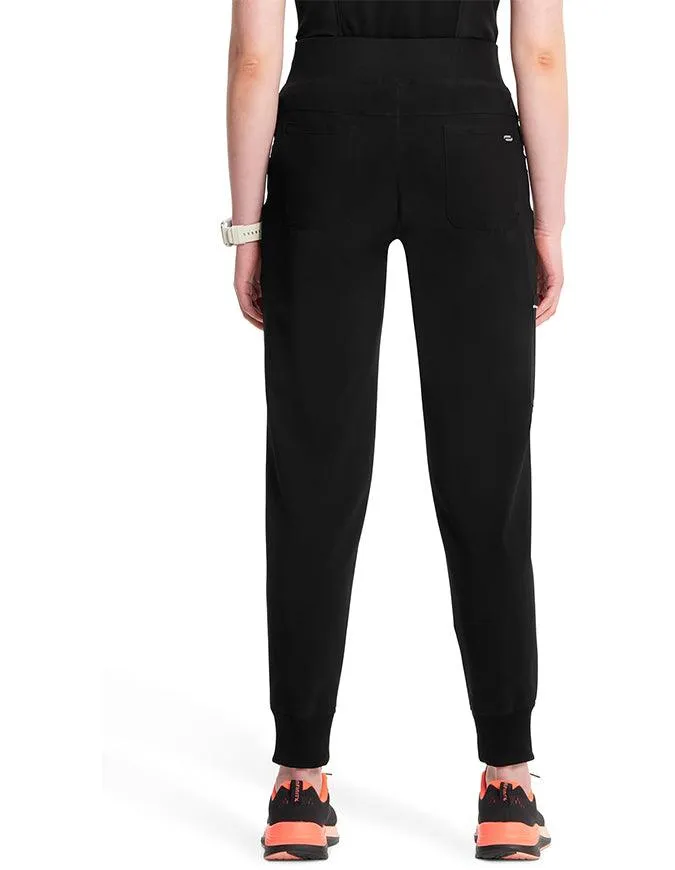 Cherokee Infinity Women's Knit Waistband Mid Rise Tapered Leg Jogger Pant