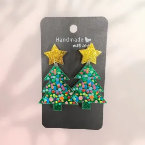 Christmas Glitter Earrings