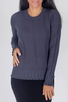 CLAIRE TOP (DARK GREY)