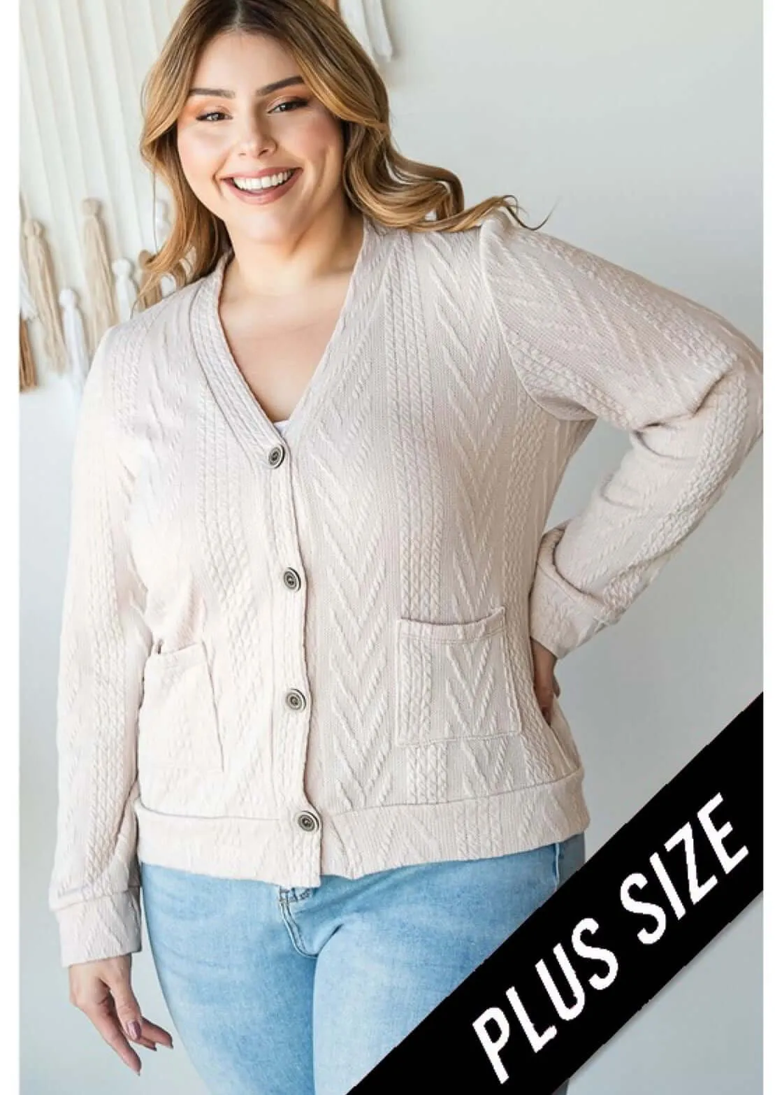 Classy Casual Button Down Cardigan Made in USA  - Plus Size - Clearance Final Sale