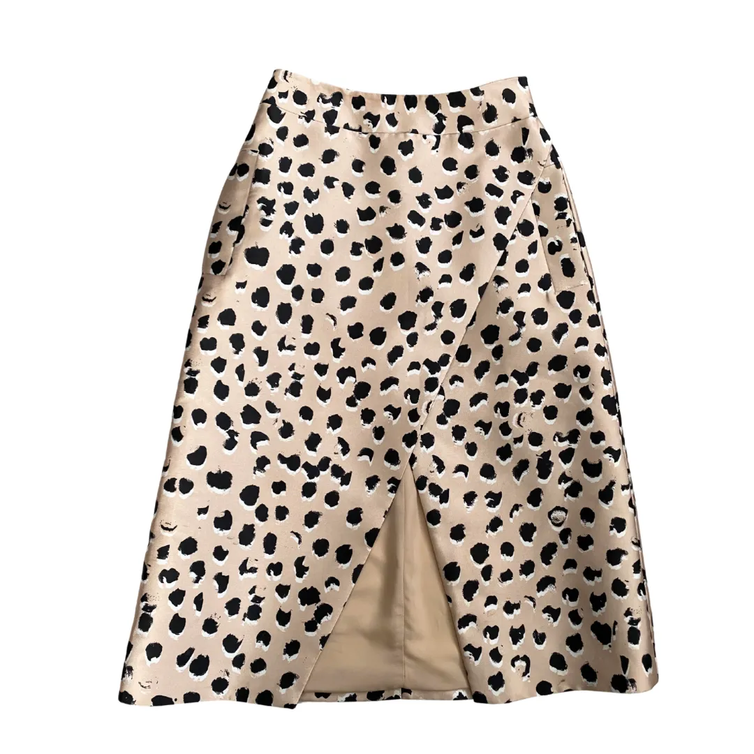 C/MEO COLLECTIVE Leopard Print Pencil Skirt Beige SIZE S