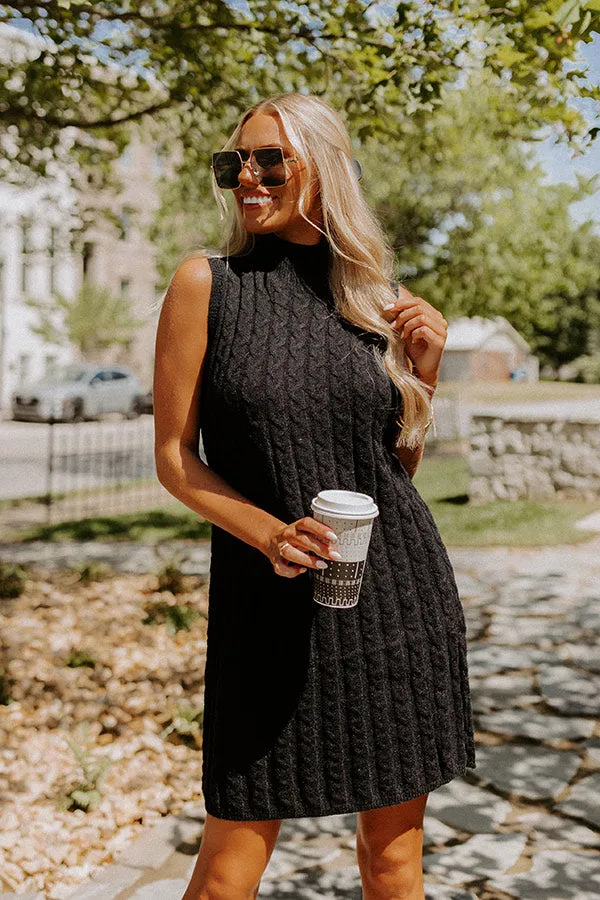 Coffee And Carefree Sweater Dress