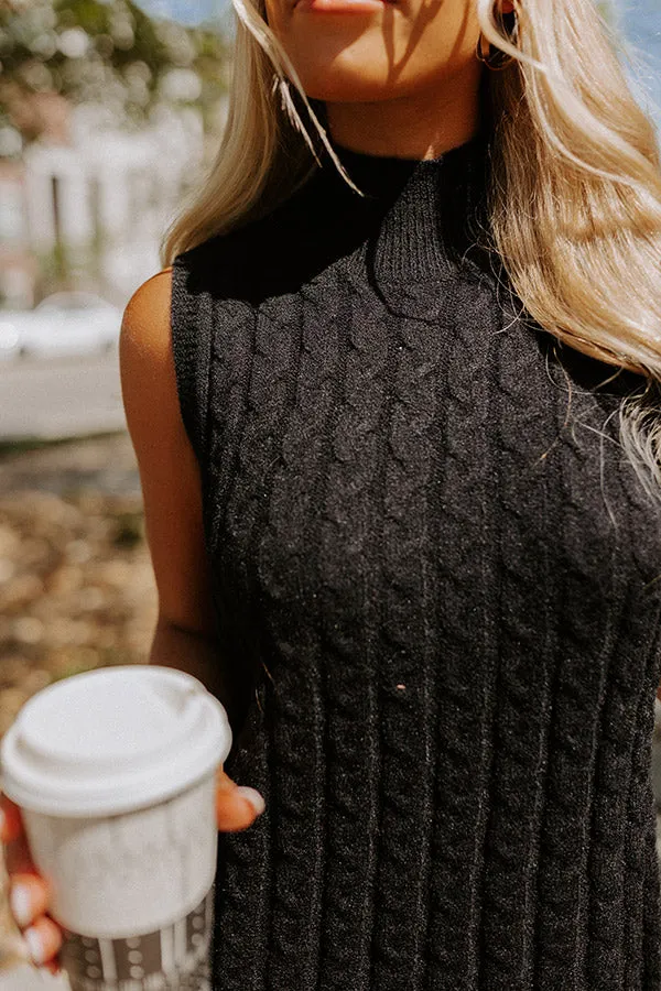 Coffee And Carefree Sweater Dress