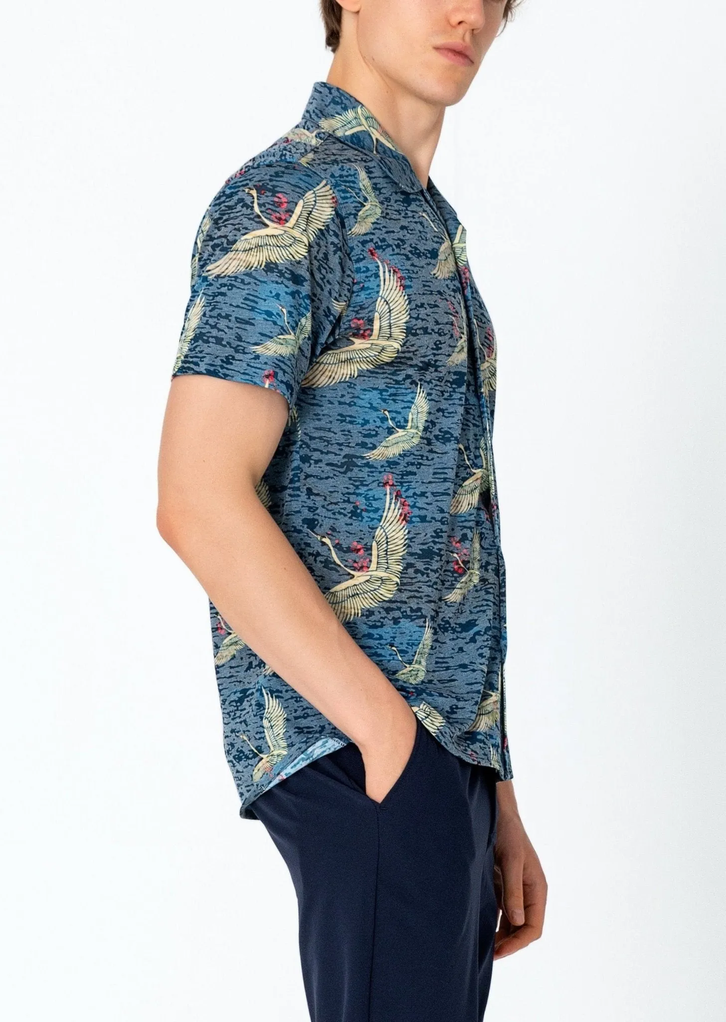 Collared Lightweight Shirt - Stork Navy