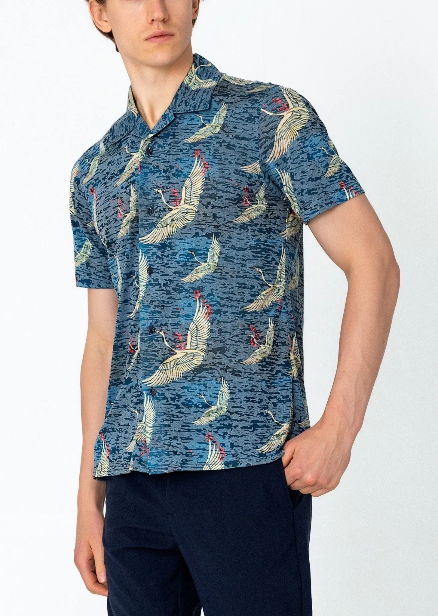 Collared Lightweight Shirt - Stork Navy