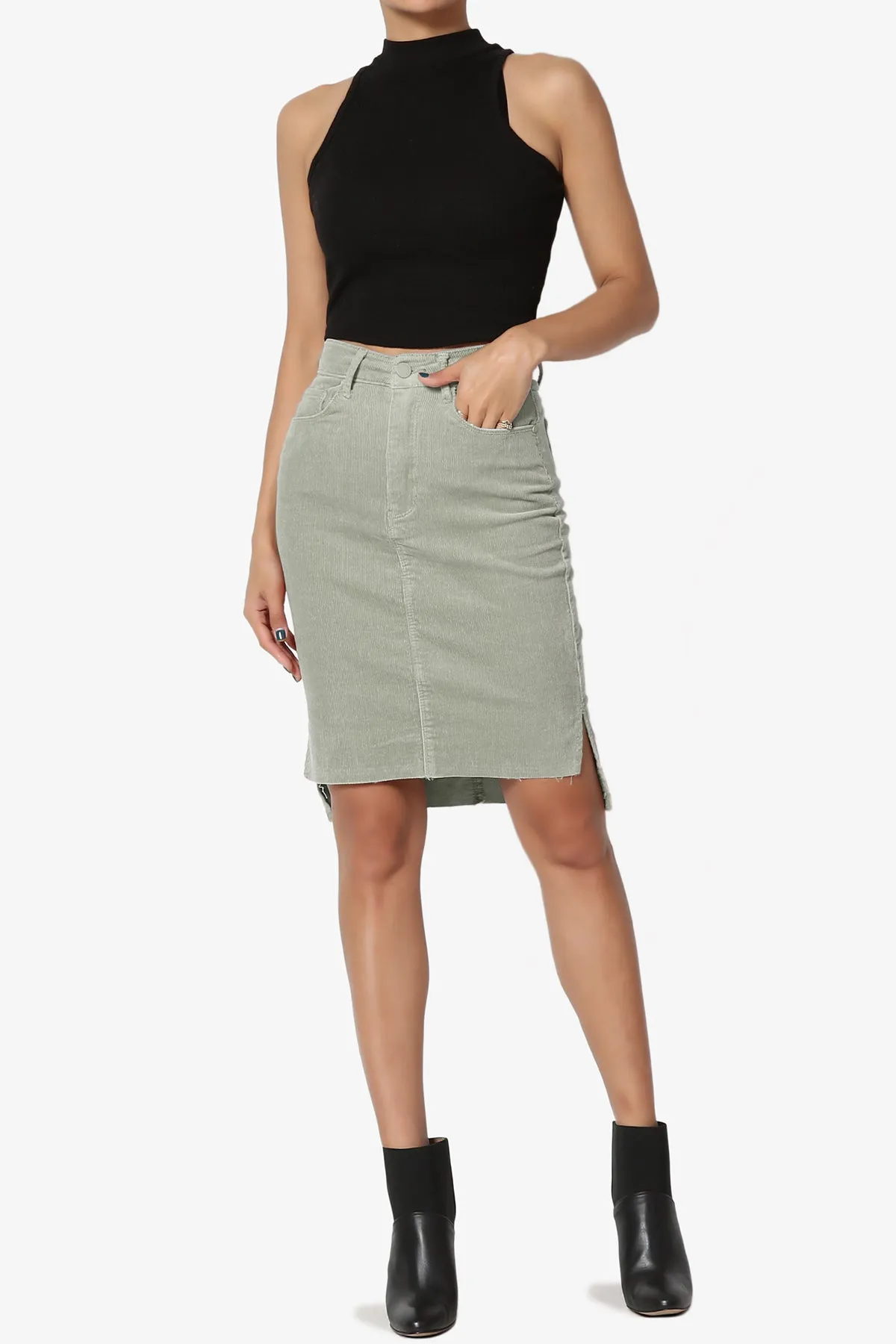 Confetti Corduroy Pencil Skirt