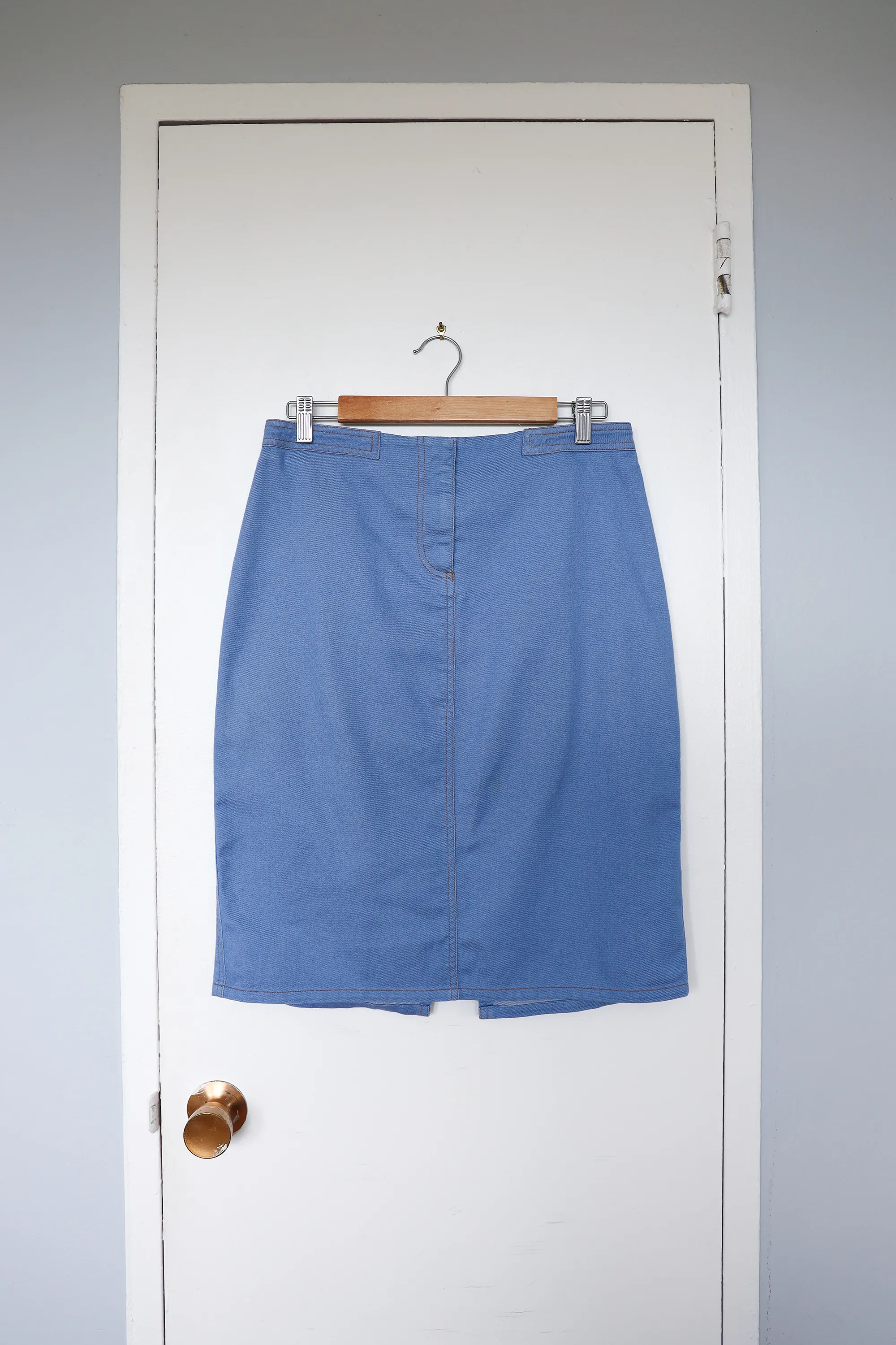 Cornflower Blue Pencil Skirt / Size 8