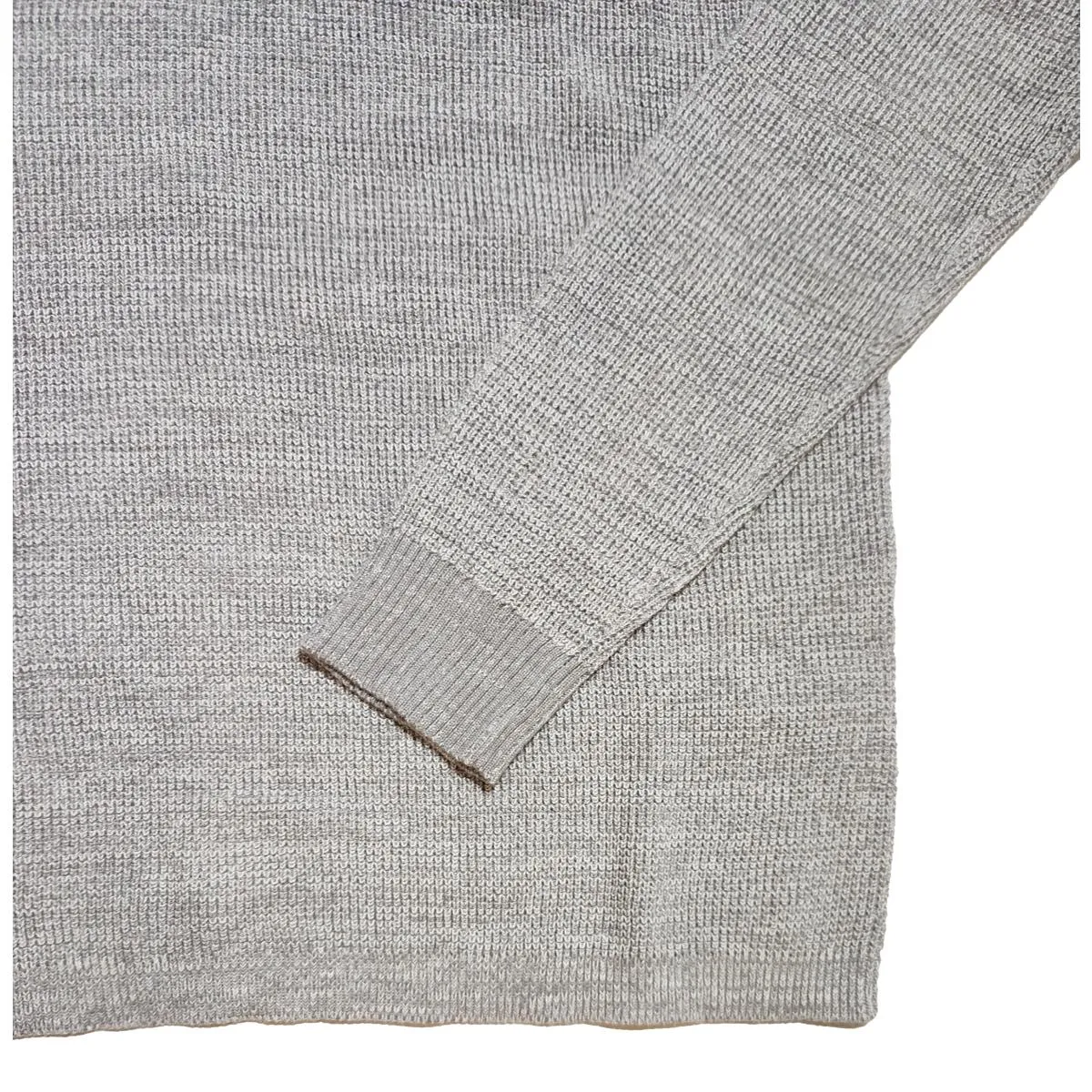 Cotton Henley Sweater Lt. Grey