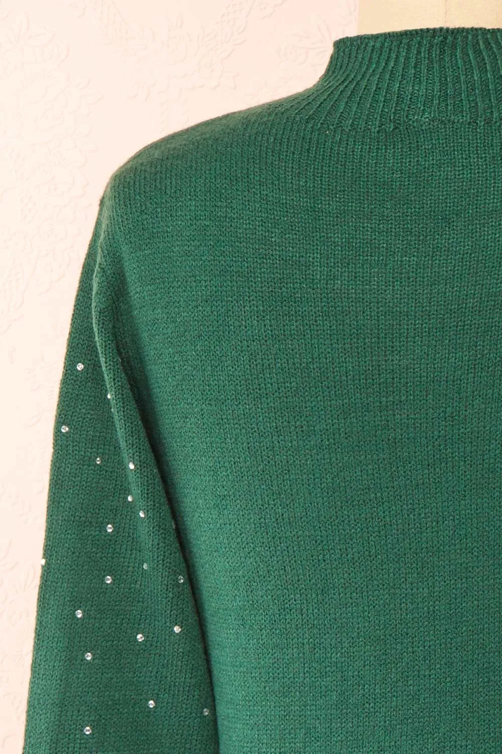 Cutiesmax | Green Holiday Dress w/ Bows & Crystals