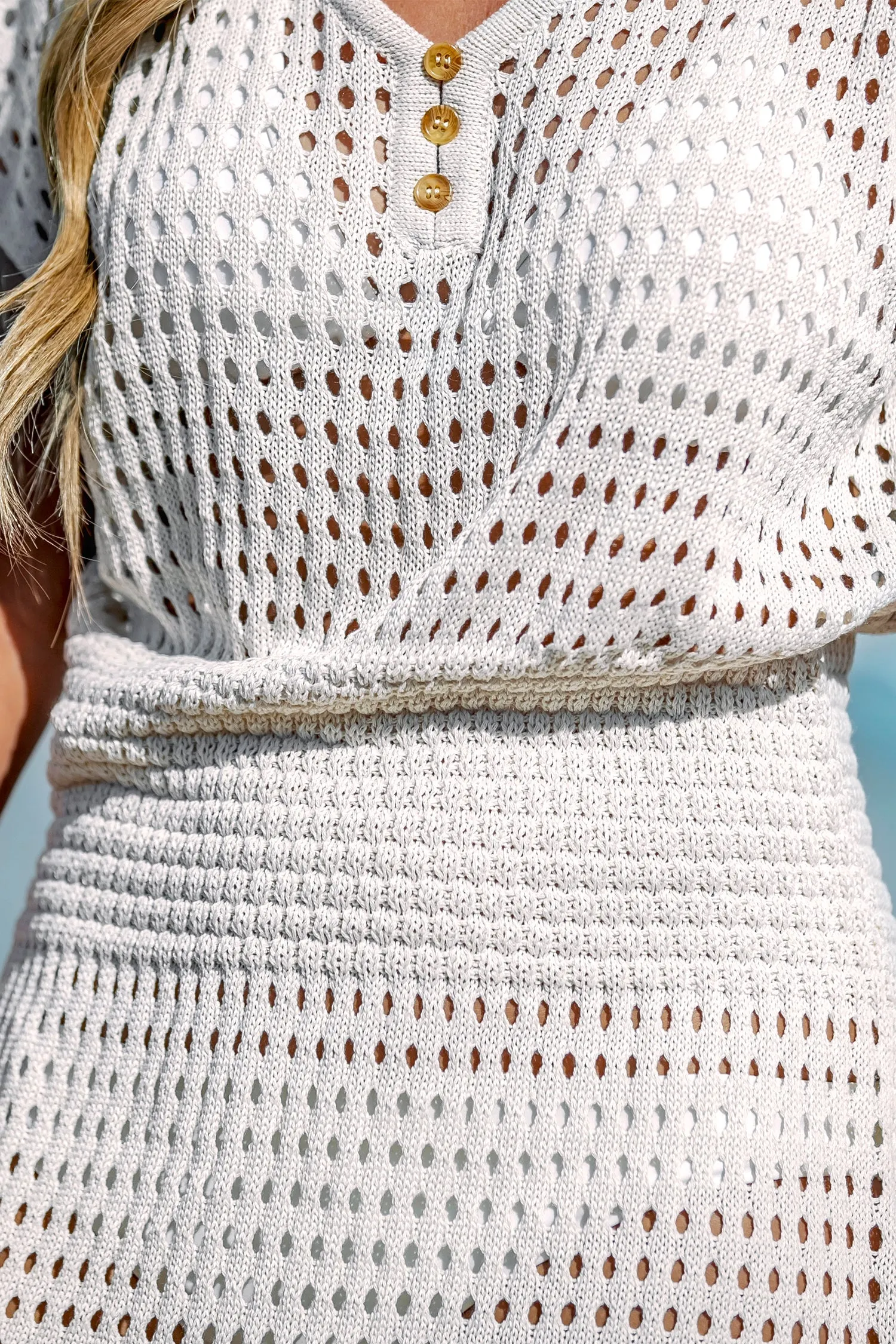 Cutout Crochet Cover-Up Dress