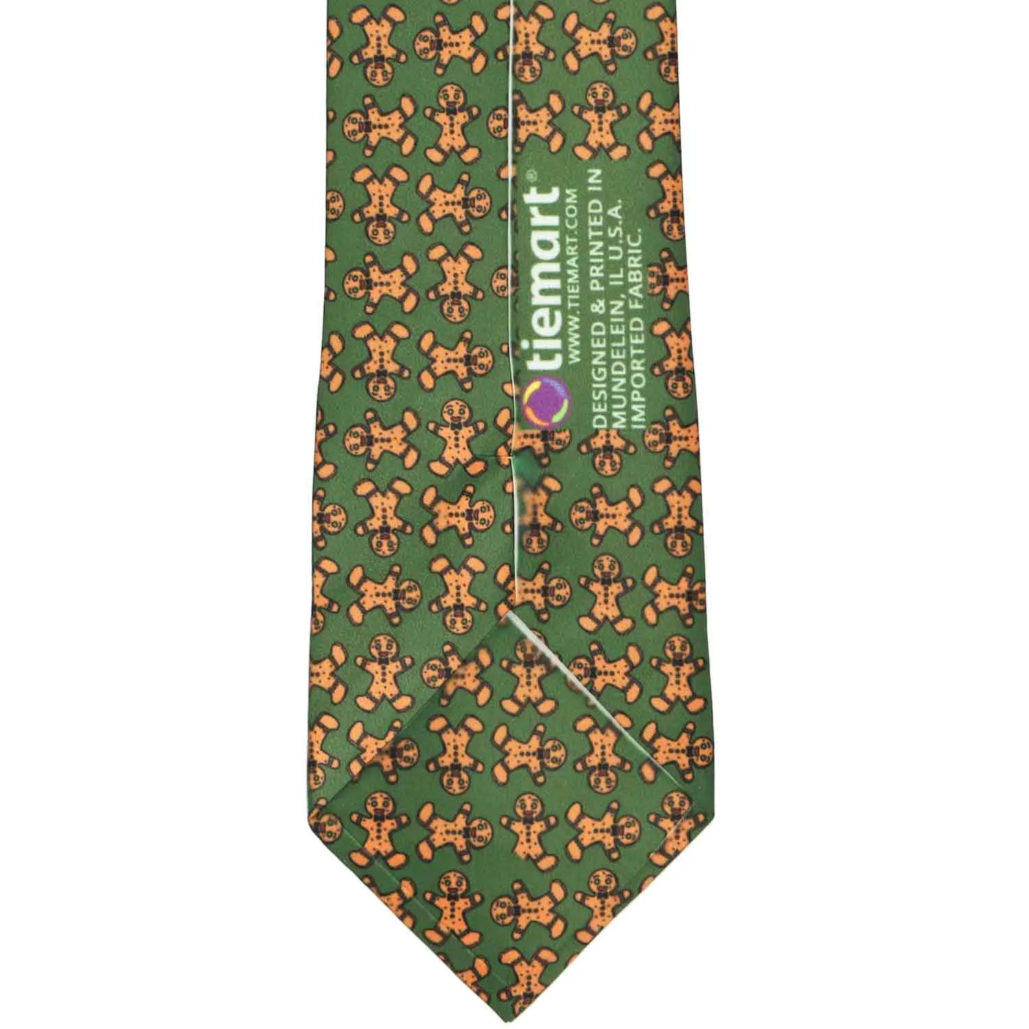 Dark Green Gingerbread Man Necktie