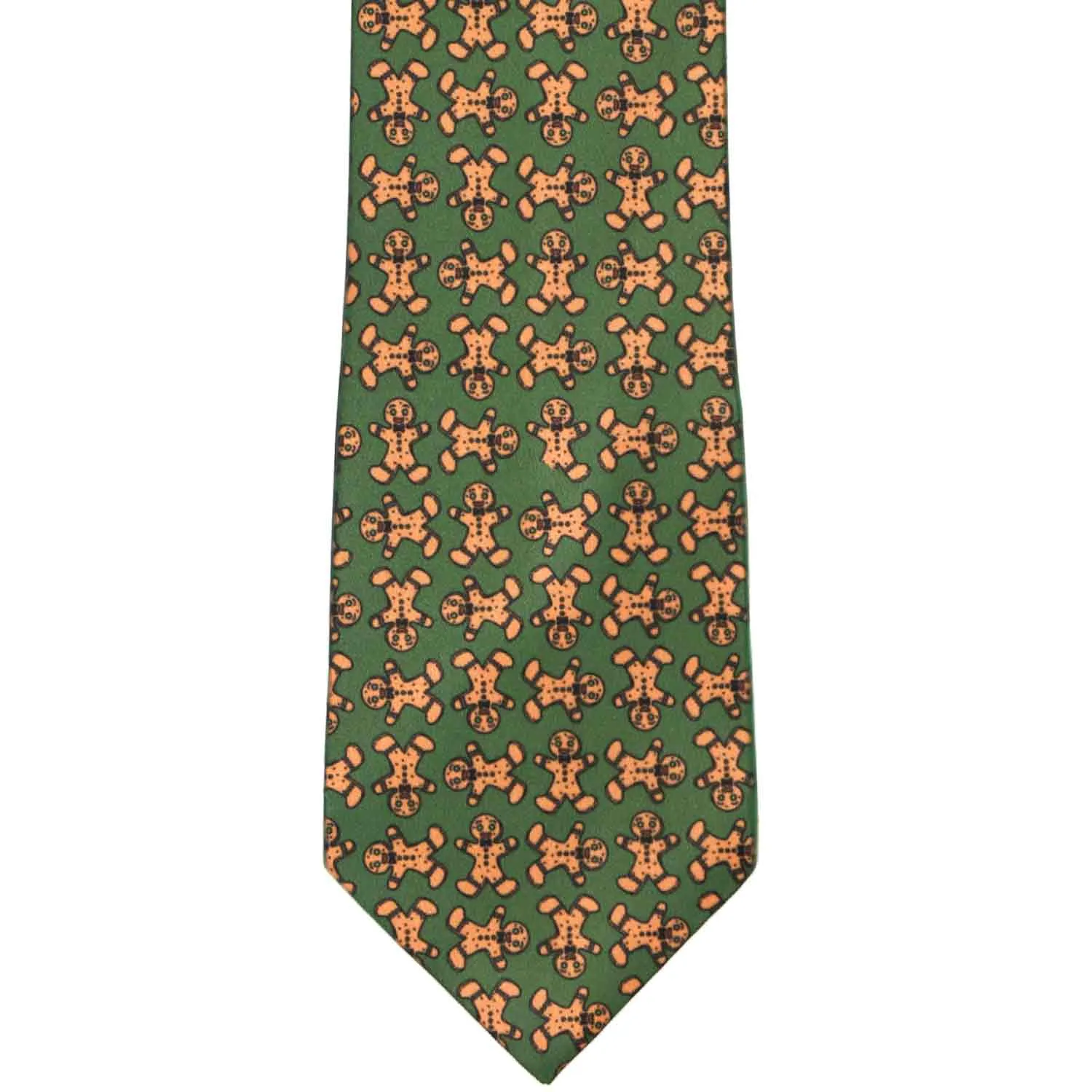 Dark Green Gingerbread Man Necktie