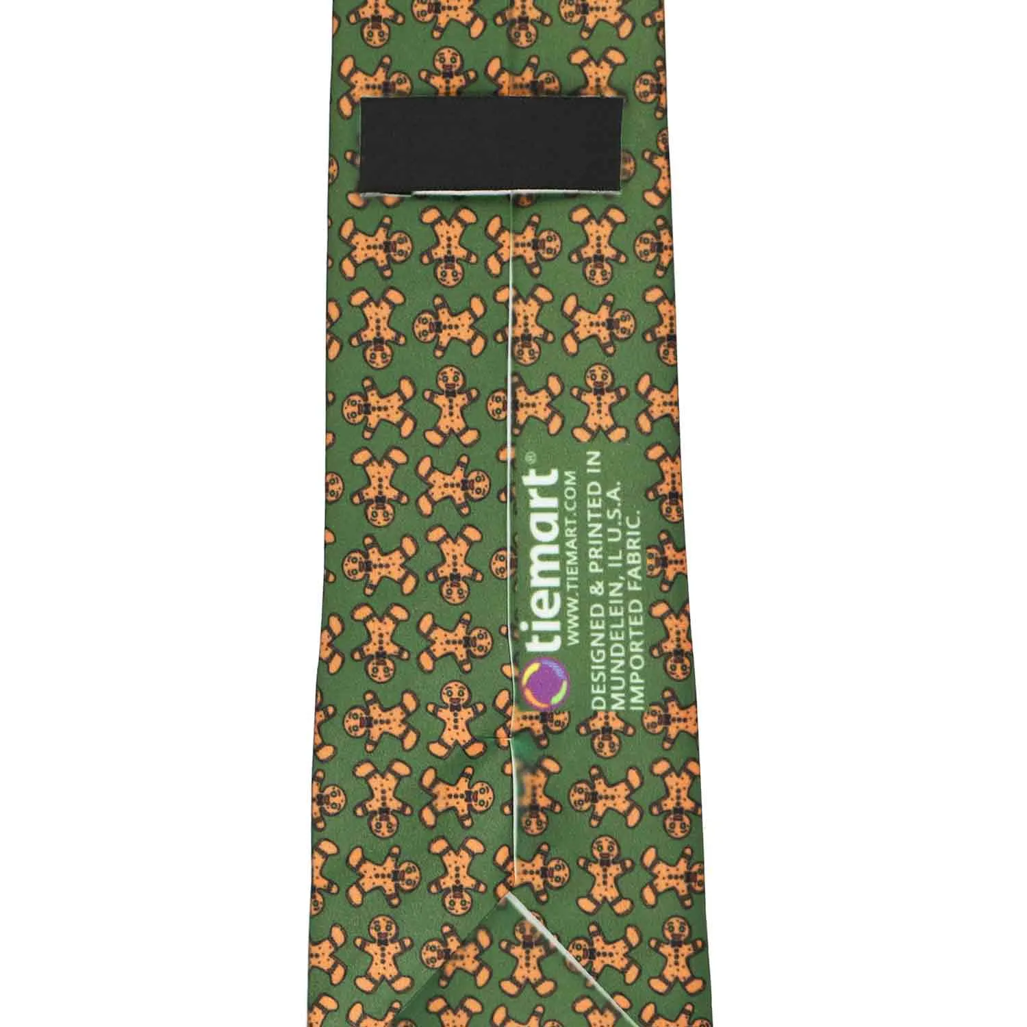 Dark Green Gingerbread Man Necktie