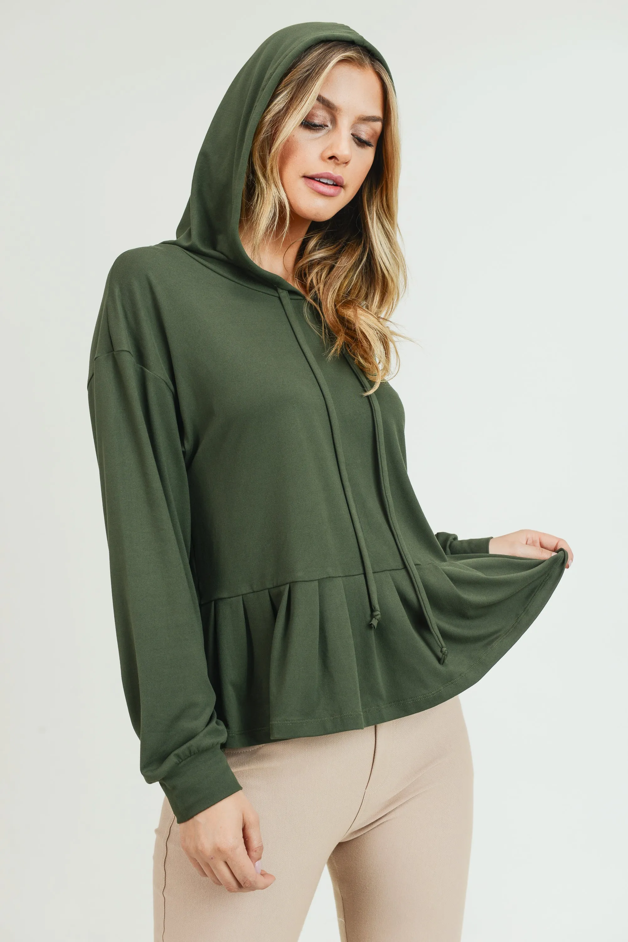 Daytime Ruffles Hoodie Top