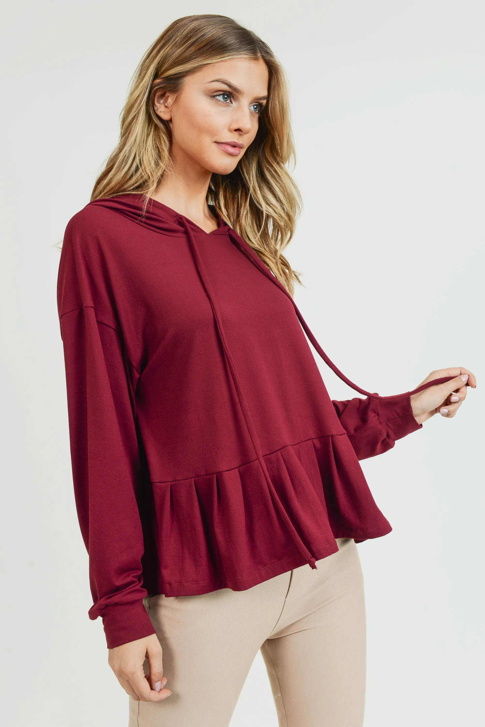 Daytime Ruffles Hoodie Top