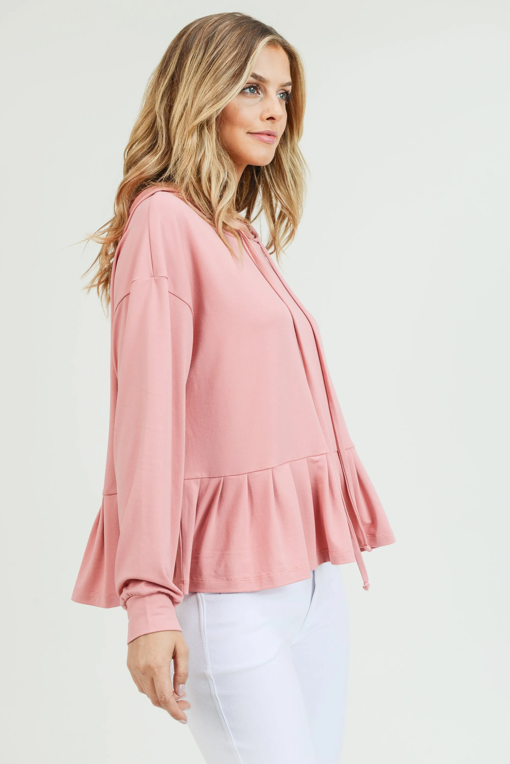 Daytime Ruffles Hoodie Top