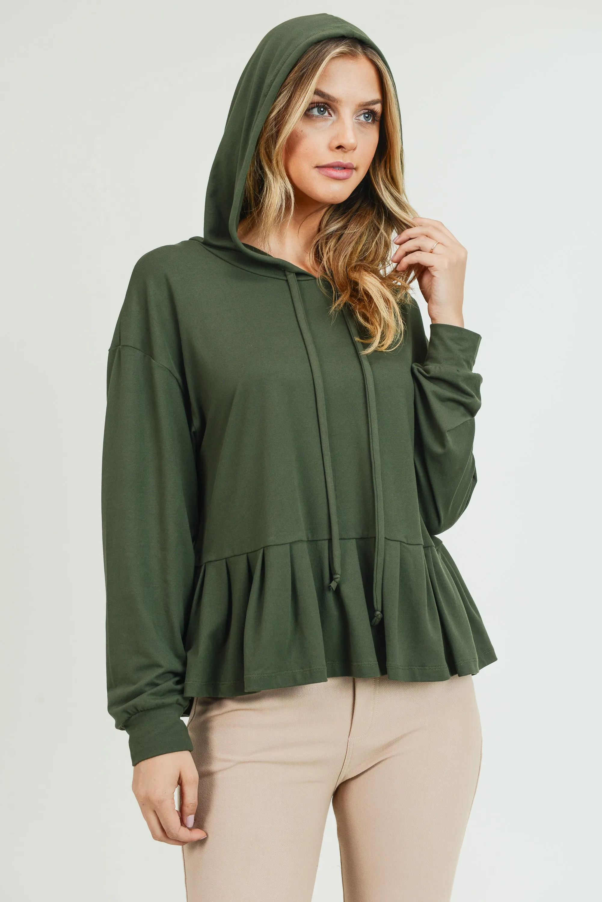 Daytime Ruffles Hoodie Top