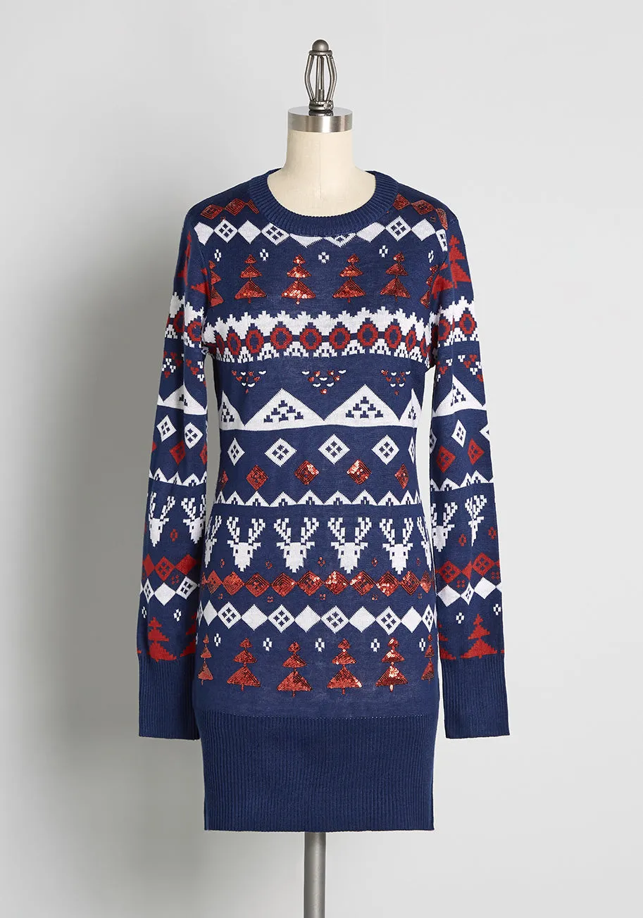 Decked Out and Darling Sweater Dress