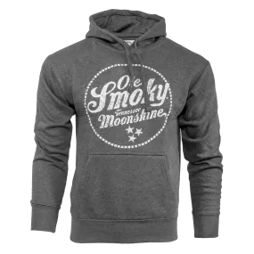 DISTRESSED LOGO PULLOVER HOODIE - HEATHER CHARCOAL