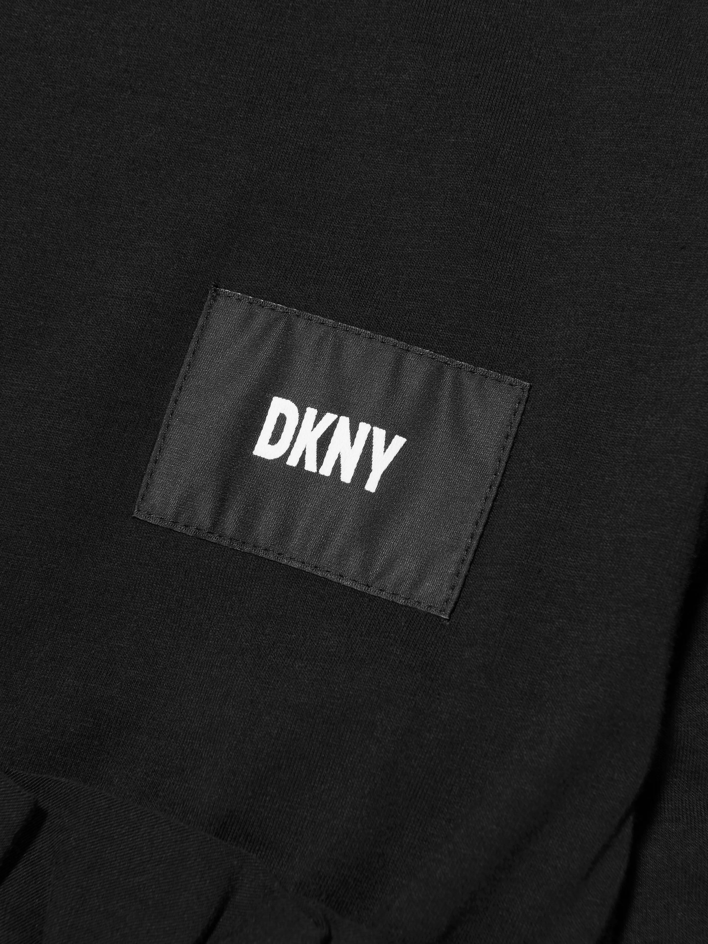 DKNY Girls Bi-Material Dress in Black