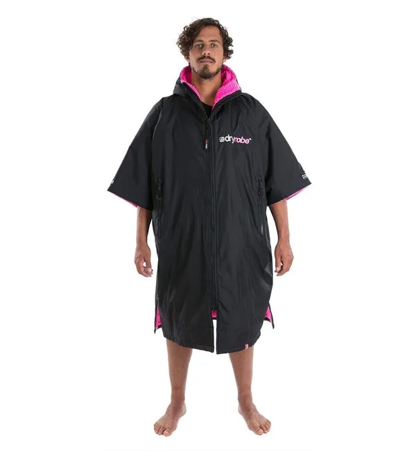 Dryrobe Advance Short Sleeve - Black Pink Large