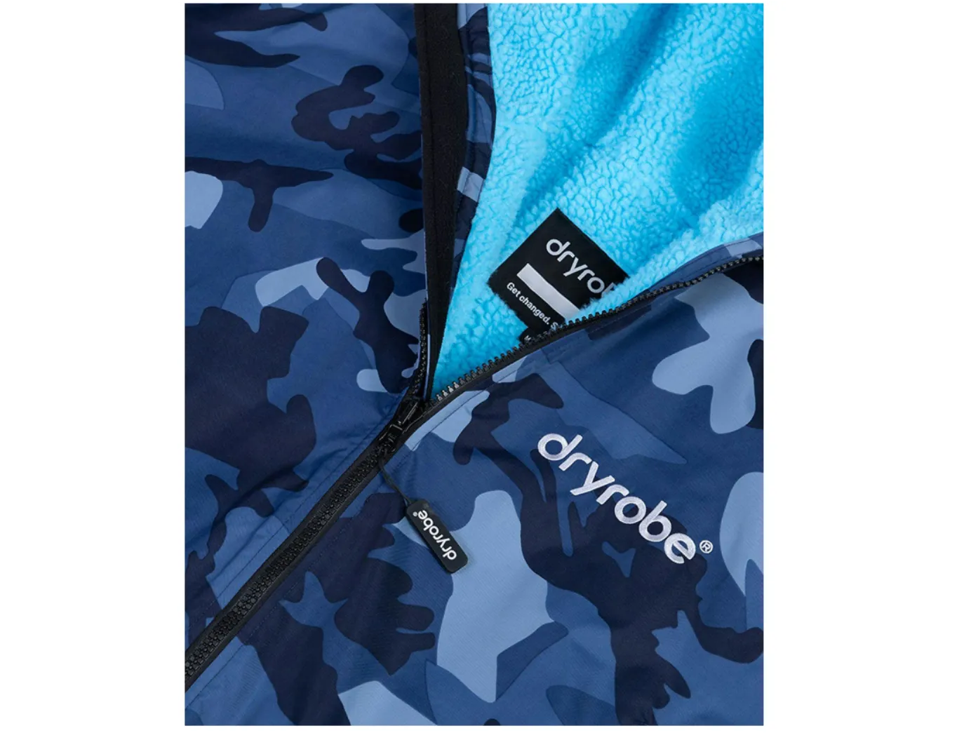 Dryrobe Advance V3 Adult Long Sleeve Blue Camo/Blue - Sizes Small/Medium/Large/Extra Large - In Stock - NEW