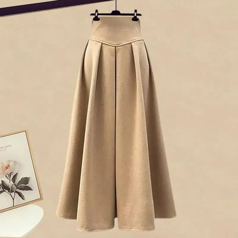 Elegant Korean Knit Sweater Dress & Skirt Set: Stylish Autumn Fashion