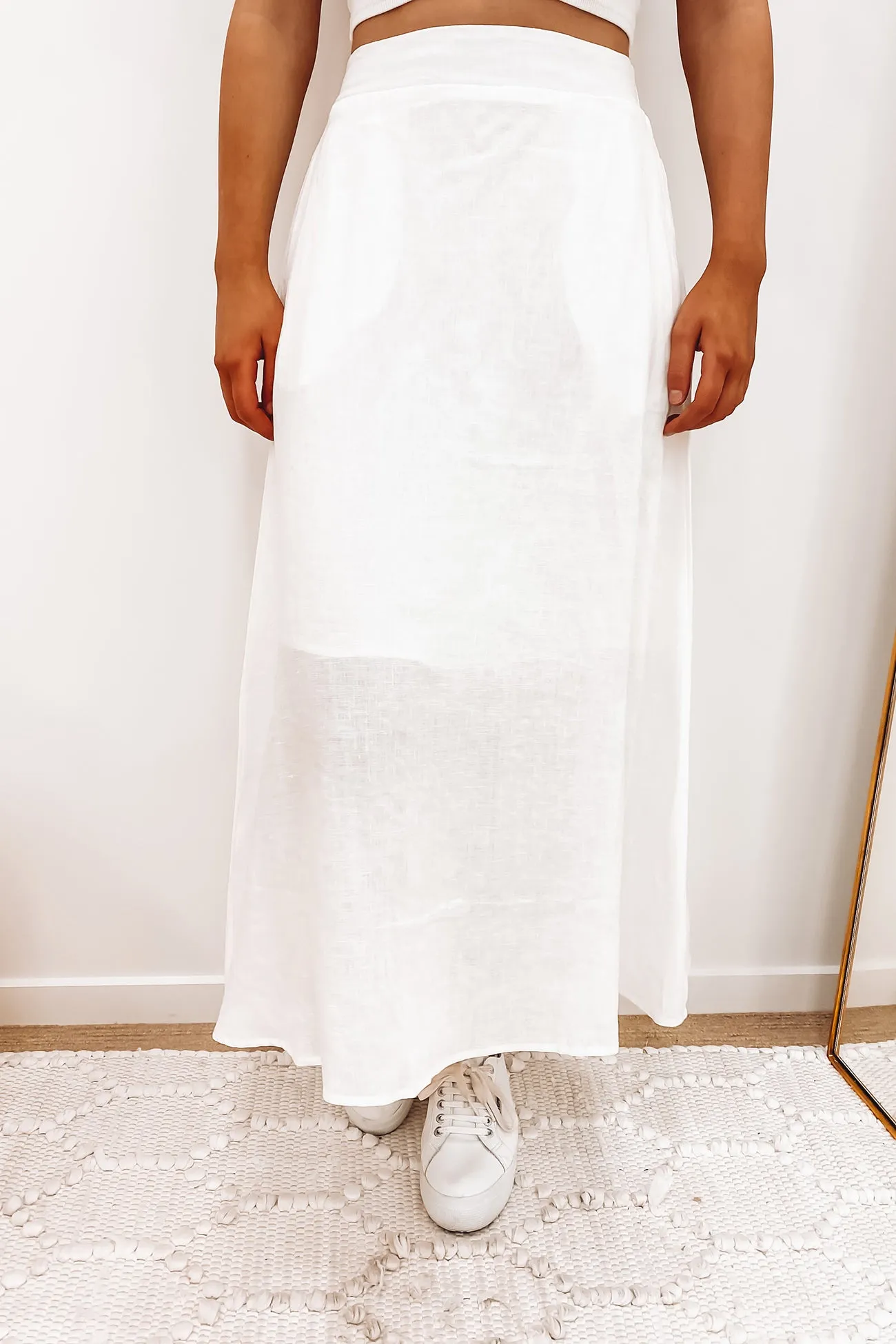 Elijah Maxi Skirt White