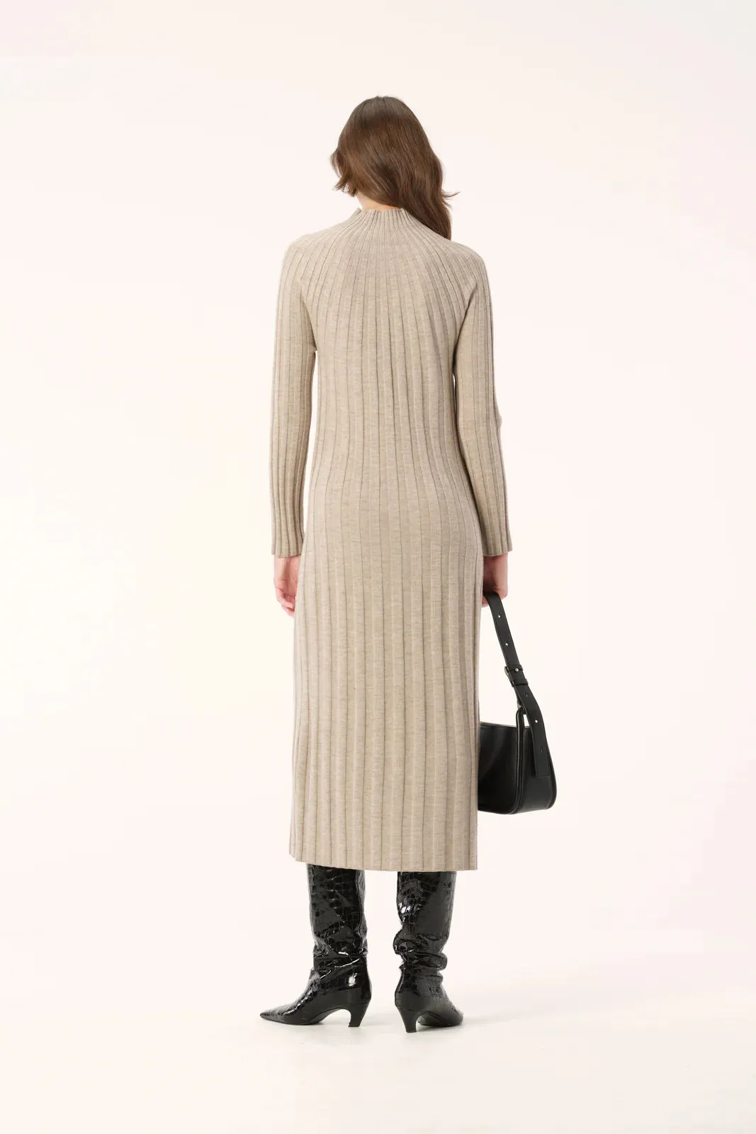 Elka Collective OKANI KNIT DRESS SAND MARLE