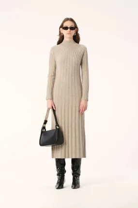 Elka Collective OKANI KNIT DRESS SAND MARLE