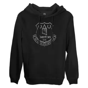 Everton FC Mono Badge Fleece Pullover Hoodie - Black