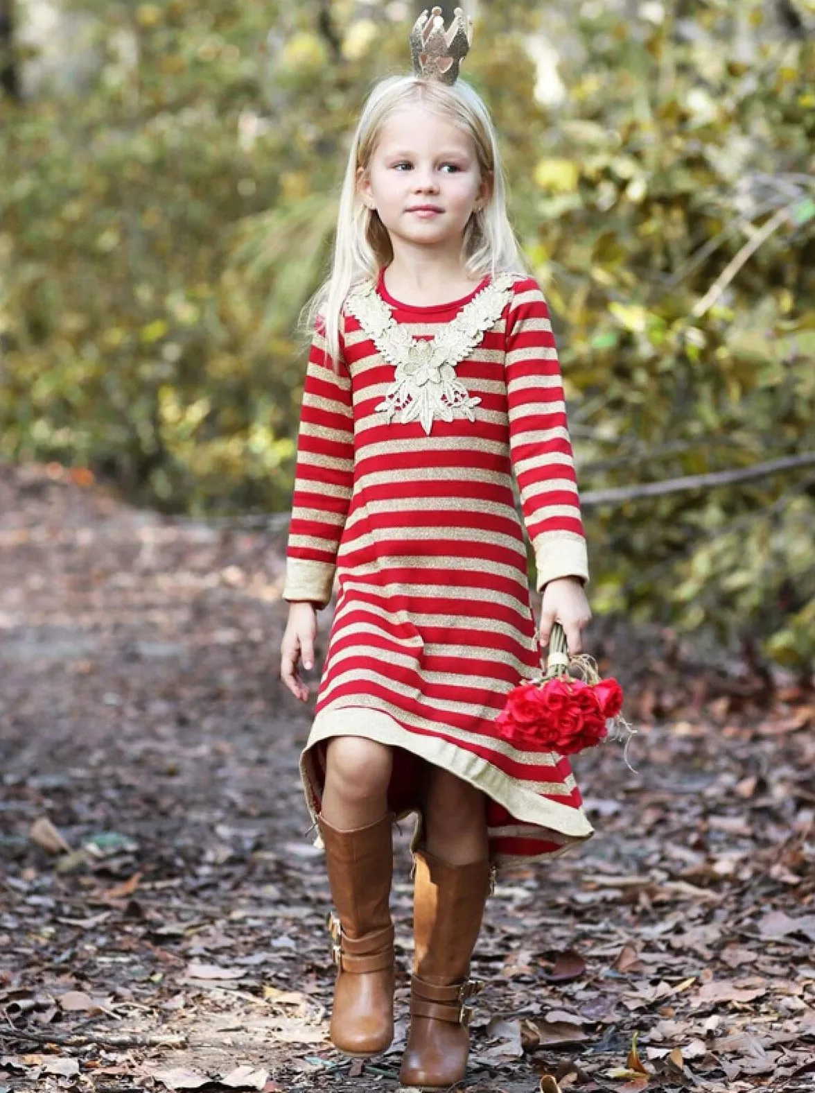 Festive Fun Hi-Lo Sweater Dress