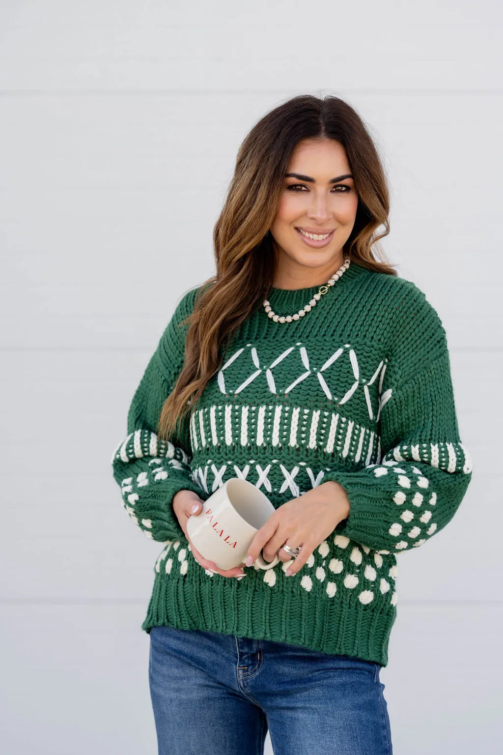 Festive Stitched Sweater