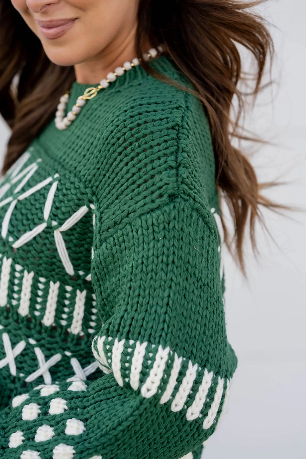 Festive Stitched Sweater