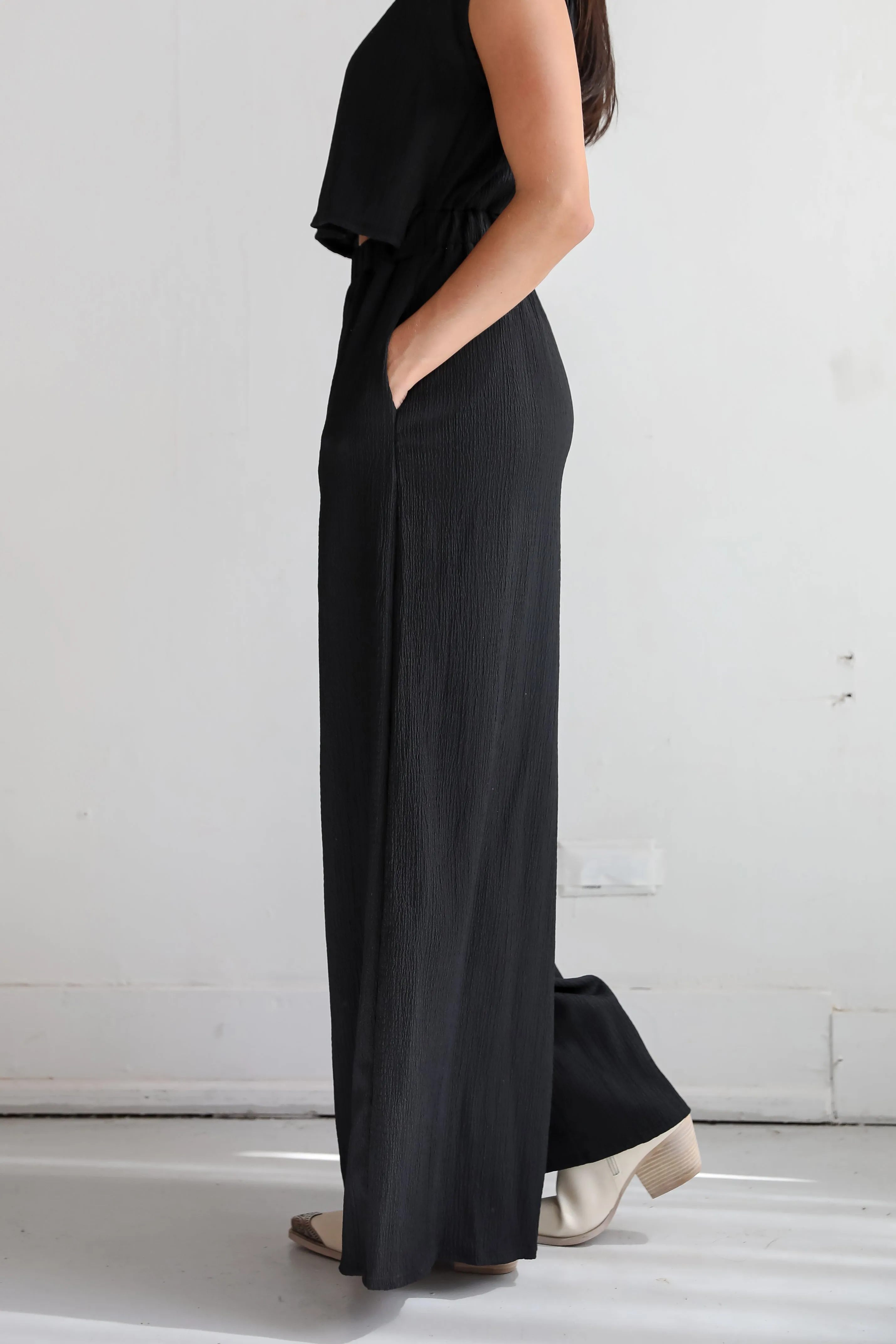 FINAL SALE - Seasonal Spirit Black Jumpsuit