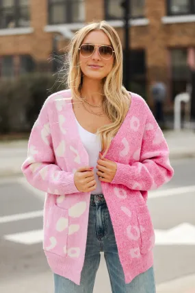 FINAL SALE - Wondrously Cozy Pink Color Block Cardigan