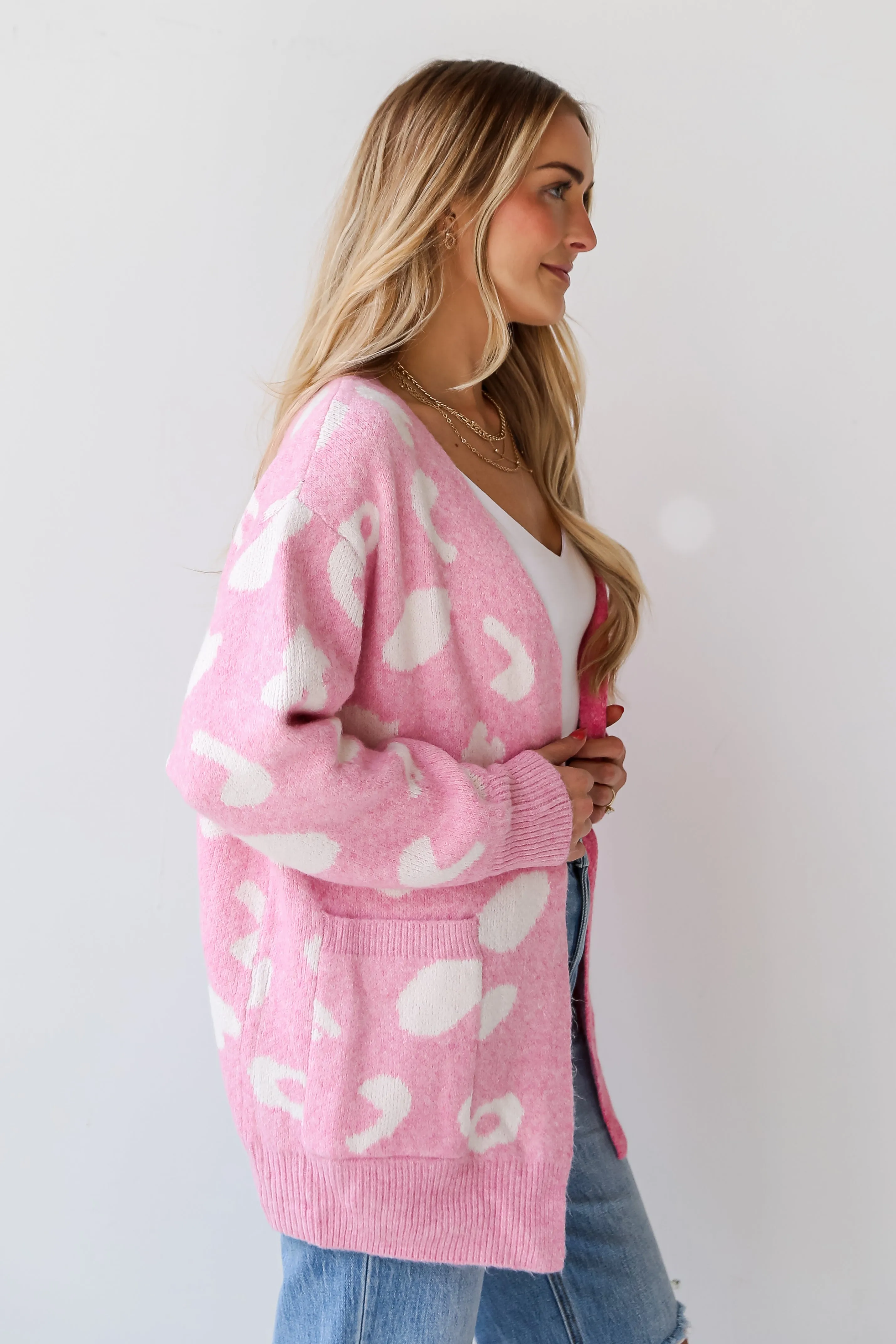 FINAL SALE - Wondrously Cozy Pink Color Block Cardigan