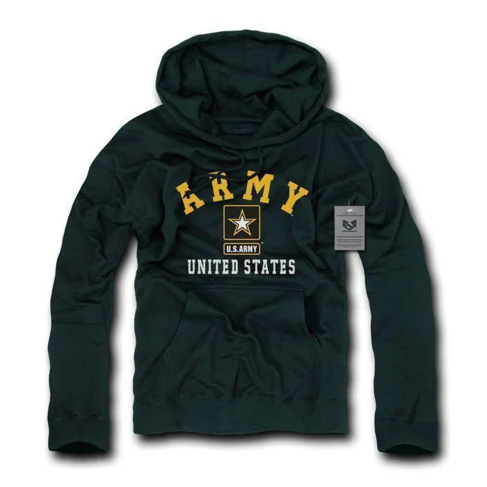 Fleece Pullover Hoodie Sweatshirt US Military Logo Air Force Army Marines