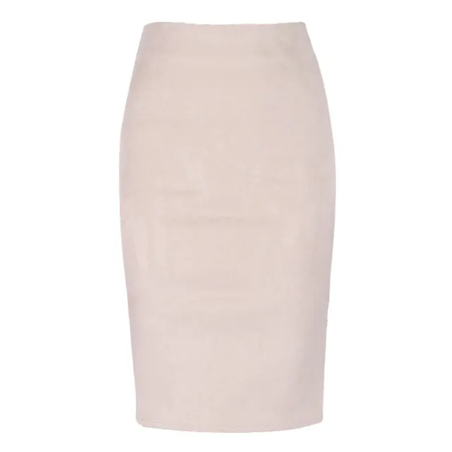 Frankie Suede Women's Midi Pencil Skirt